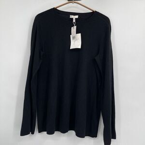 Joie Navy Blue Split Sleeve Crew Neck Pullover Sweater Large NWT